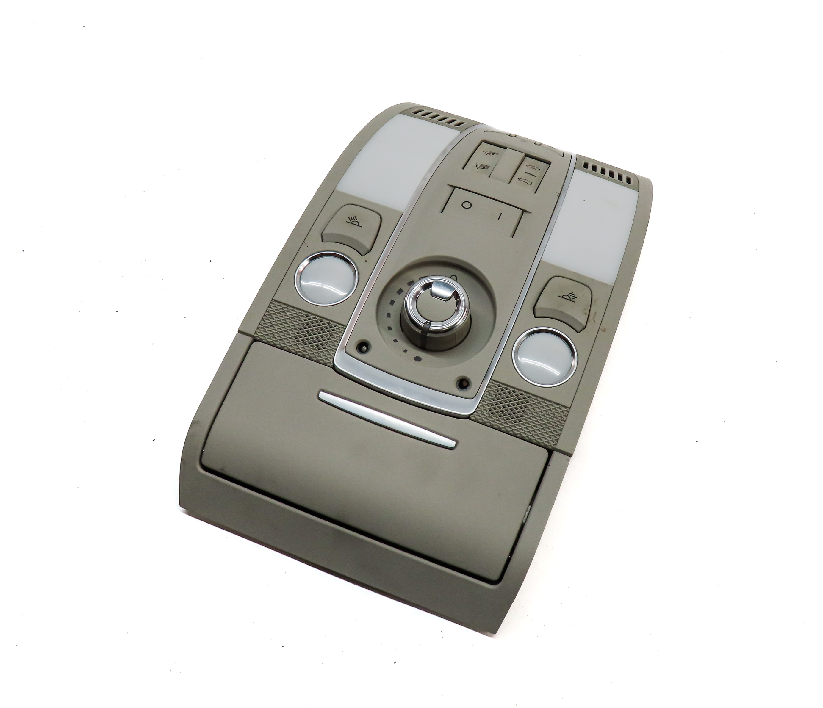 2011 AUDI Q7 (4L) FRONT INTERIOR DOME LIGHT LAMP w/SUNROOF SWITCH SUNGLASS CASE — exact item pictured